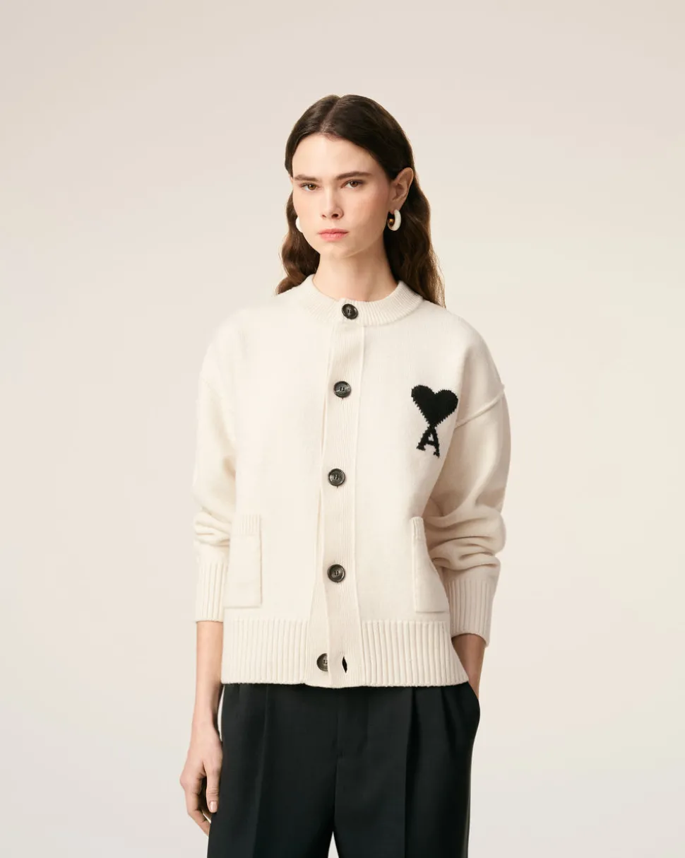 Cardigan Blanc Ami De Coeur En Laine