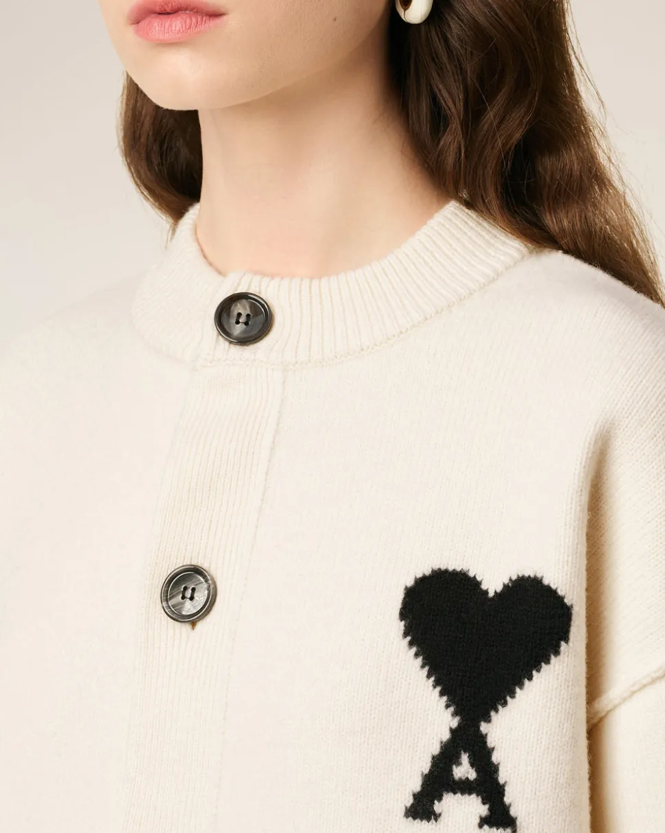 Cardigan Blanc Ami De Coeur En Laine