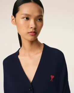 Cardigan Bleu Marine Ami de Coeur En Laine
