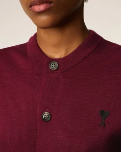 Cardigan Bordeaux Ami De Coeur En Laine