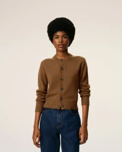 Cardigan Marron Ami De Coeur En Cachemire