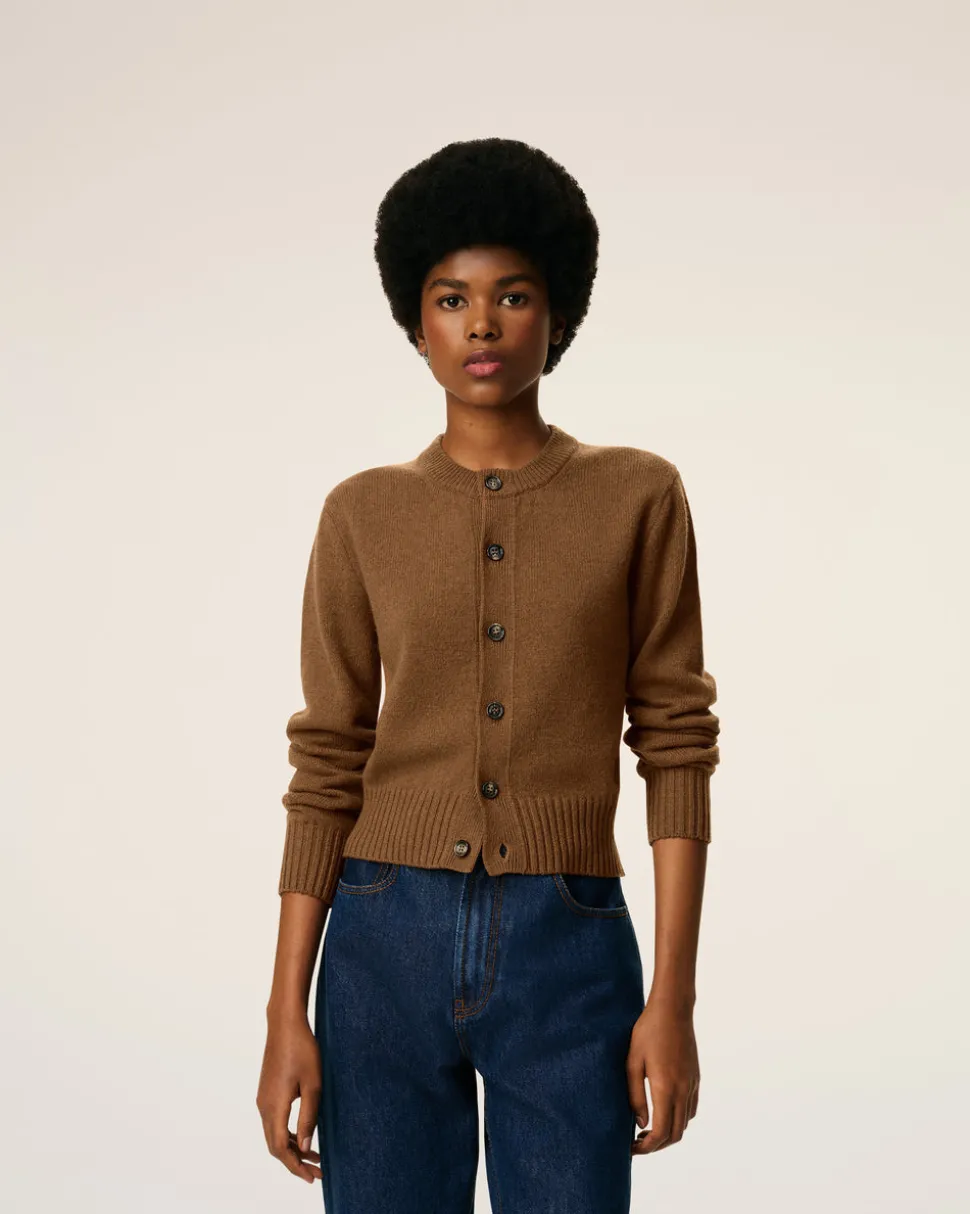 Cardigan Marron Ami De Coeur En Cachemire