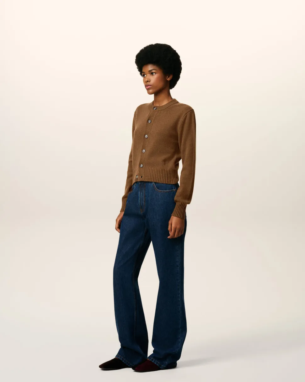 Cardigan Marron Ami De Coeur En Cachemire