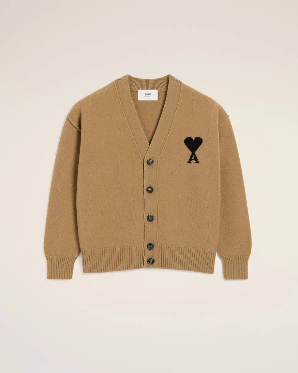 Cardigan Marron Ami De Coeur En Laine