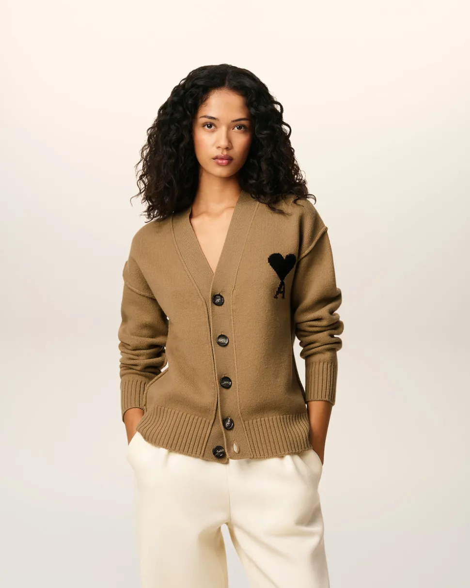 Cardigan Marron Ami De Coeur En Laine