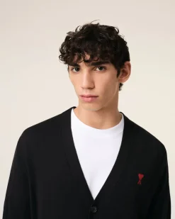 Cardigan Noir Ami de Coeur En Laine