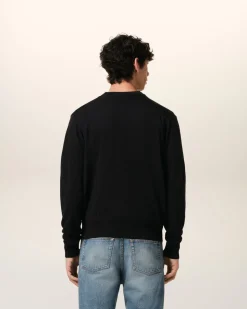 Cardigan Noir Ami de Coeur En Laine