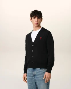 Cardigan Noir Ami de Coeur En Laine