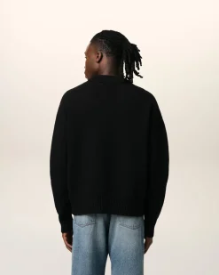 Cardigan Noir Ami de Coeur En Laine