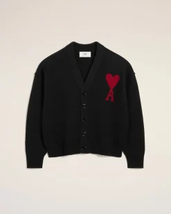 Cardigan Noir Ami de Coeur En Laine