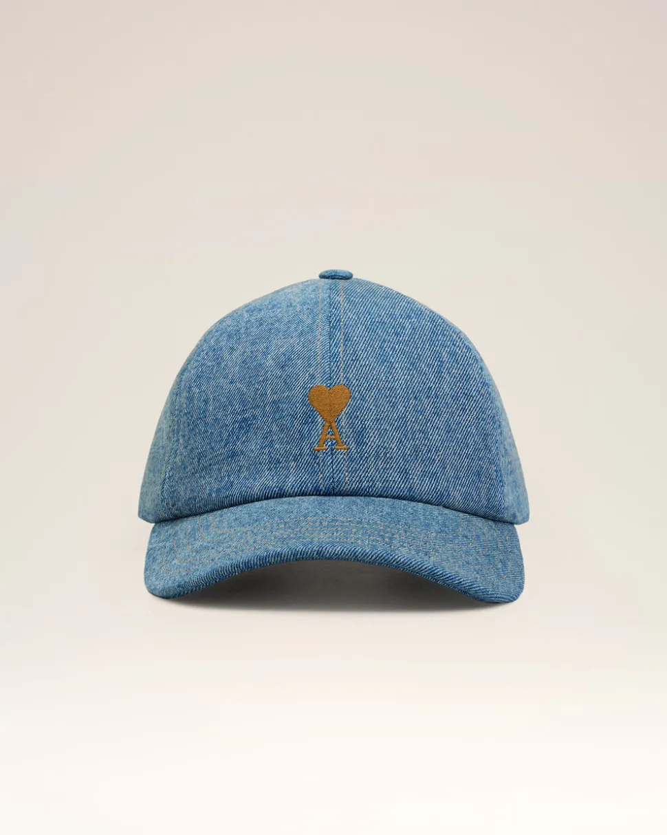 Casquette Bleue Broderie Ami De Coeur En Coton