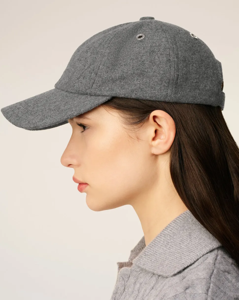 Casquette Grise Ami De Coeur Embossé En Laine