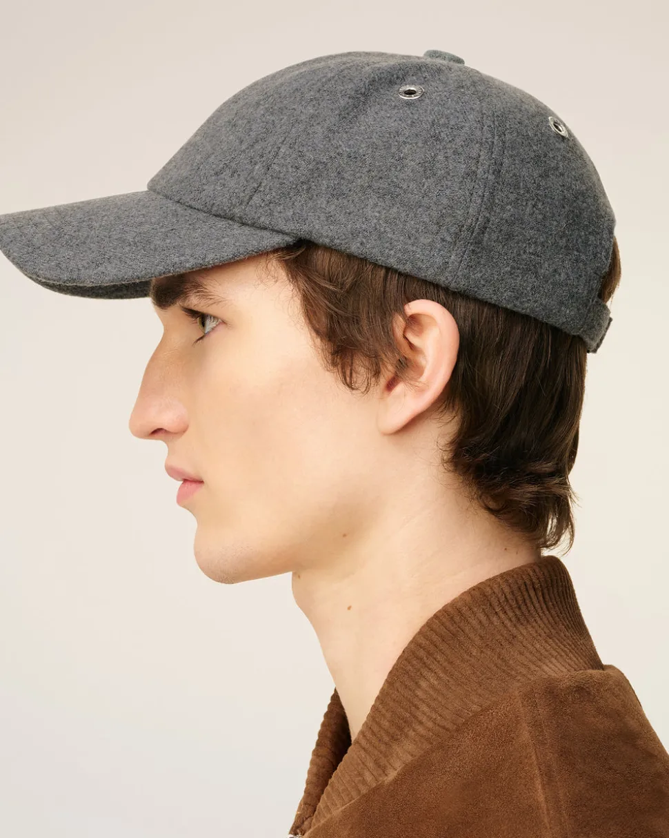 Casquette Grise Ami De Coeur Embossé En Laine