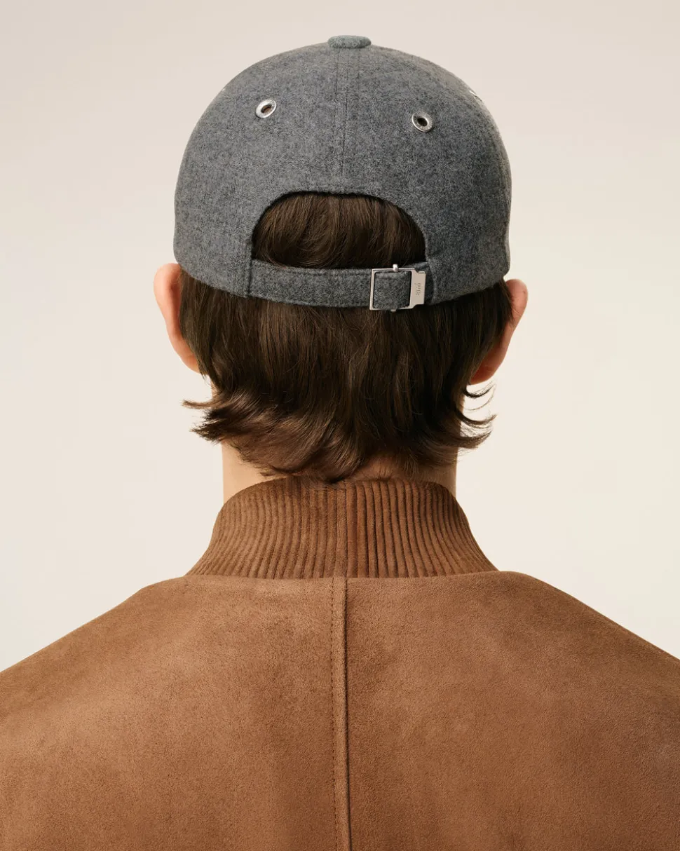 Casquette Grise Ami De Coeur Embossé En Laine