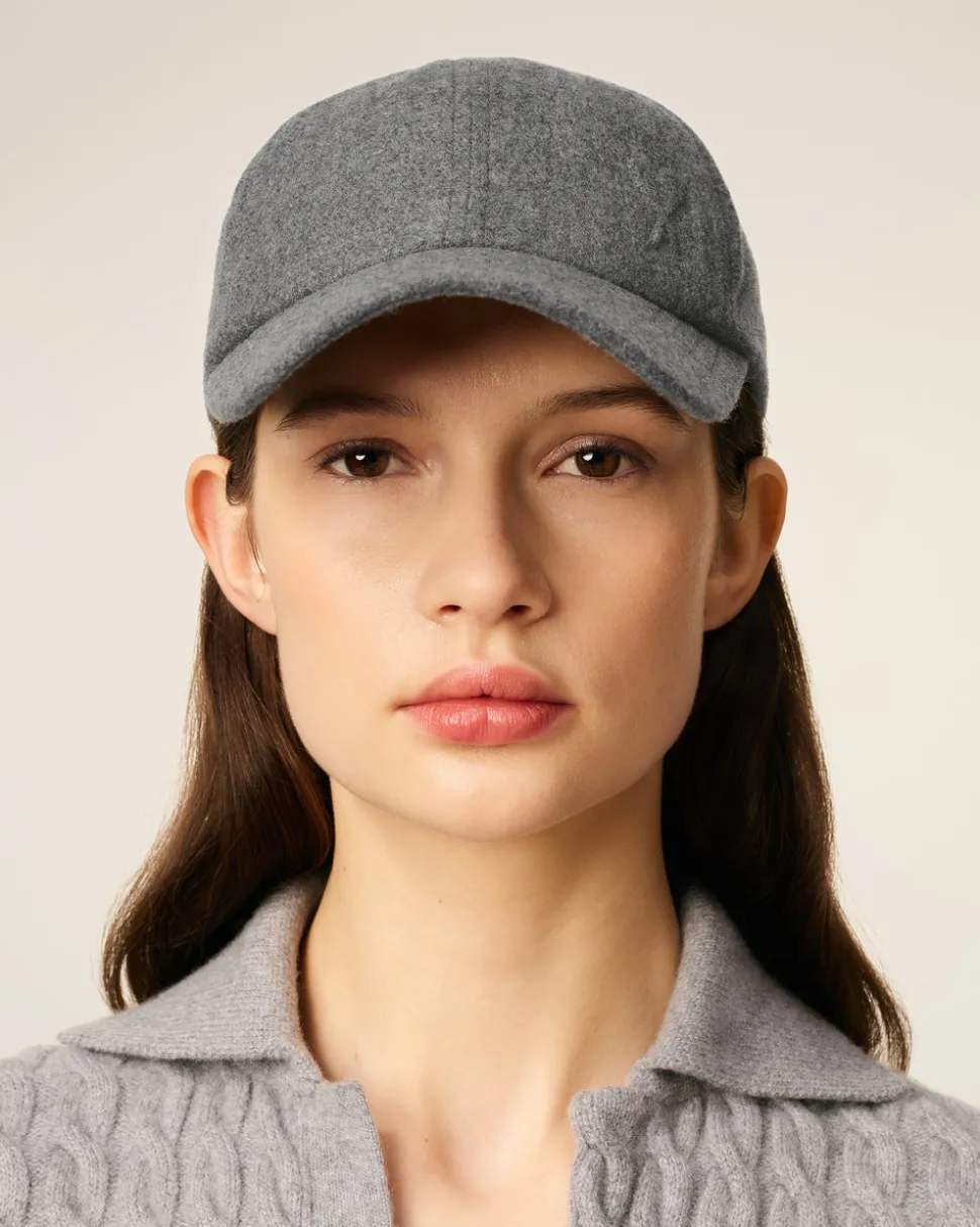 Casquette Grise Ami De Coeur Embossé En Laine