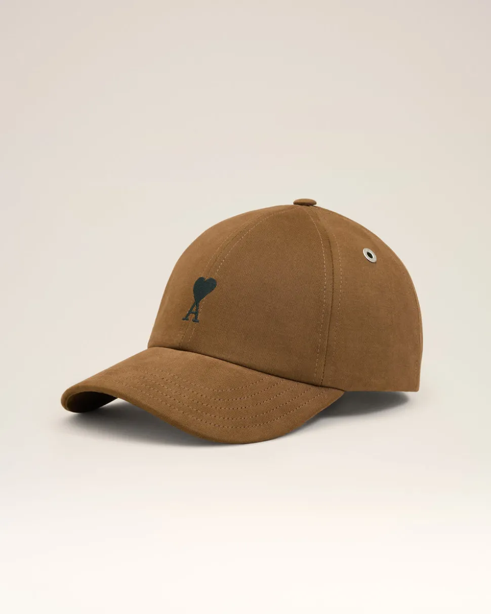 Casquette Marron Broderie Ami De Coeur En Coton