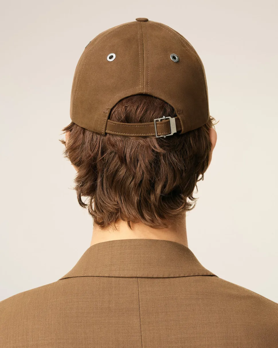 Casquette Marron Broderie Ami De Coeur En Coton