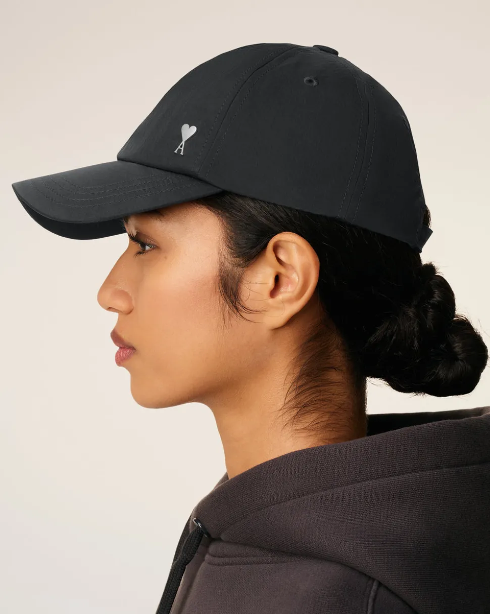 Casquette Noire Ami De Coeur En Serge De Nylon