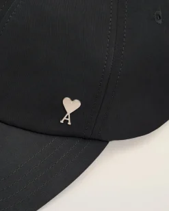 Casquette Noire Ami De Coeur En Serge De Nylon