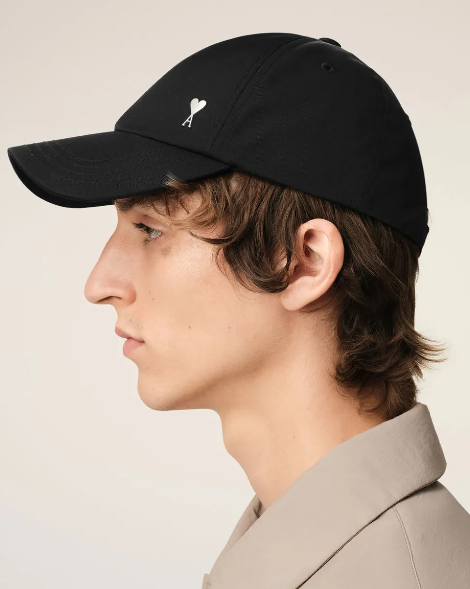 Casquette Noire Ami de Coeur En Sergé