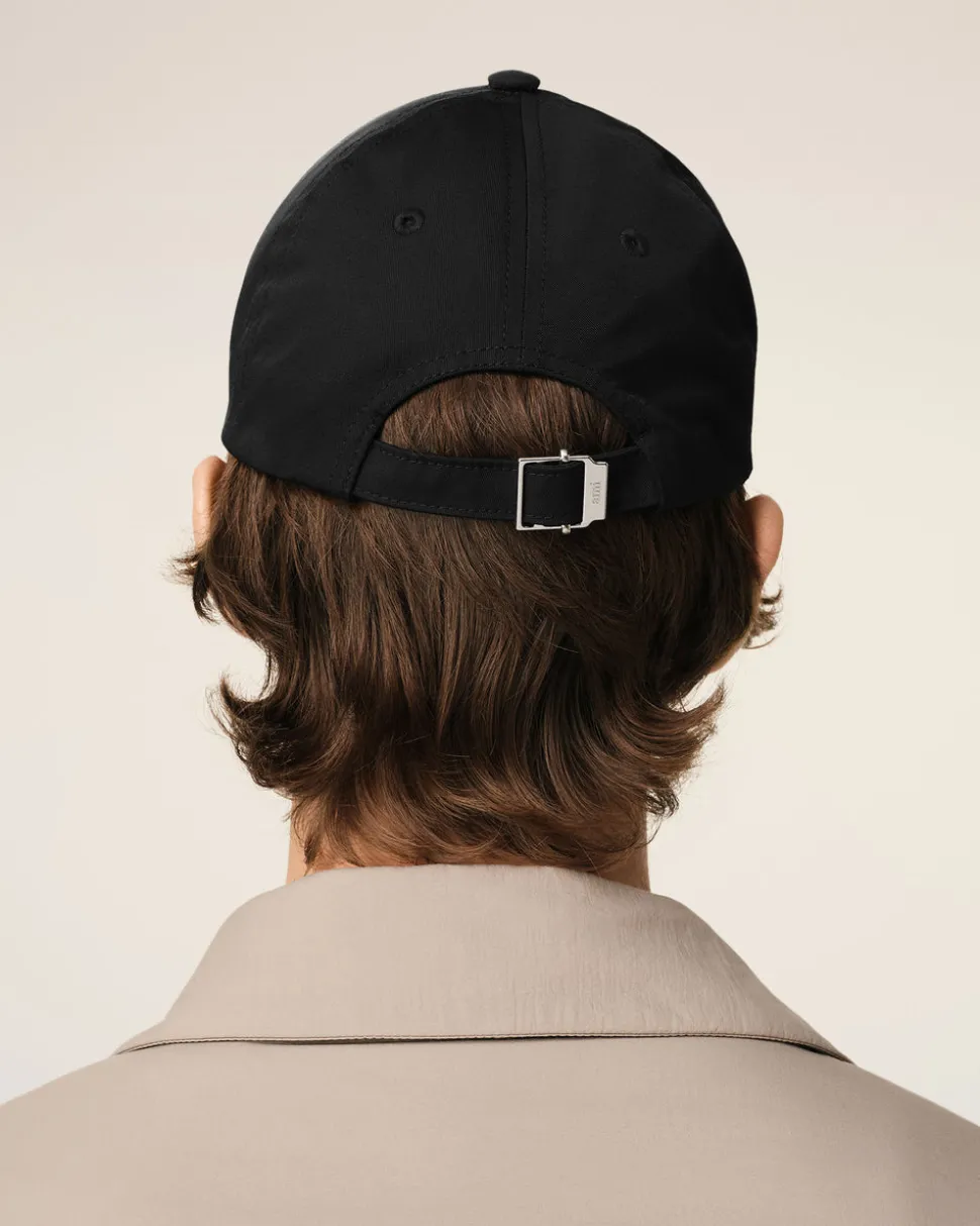 Casquette Noire Ami de Coeur En Sergé