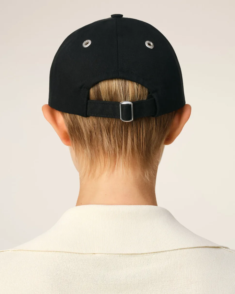 Casquette Noire Broderie Ami De Coeur En Coton Gabardine