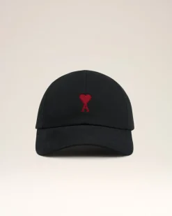 Casquette Noire Broderie Ami De Coeur En Coton Gabardine