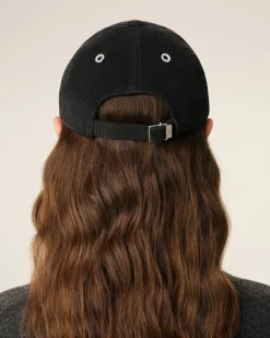 Casquette Noire Broderie Ami De Coeur Velours En Coton