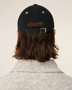 Casquette Noire Broderie Ami De Coeur Velours En Coton