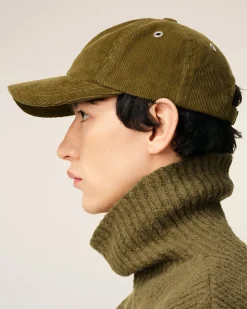 Casquette Verte Ami De Coeur Velours En Coton