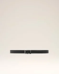 Ceinture Noire Paris Paris 25 Mm En Cuir Lisse