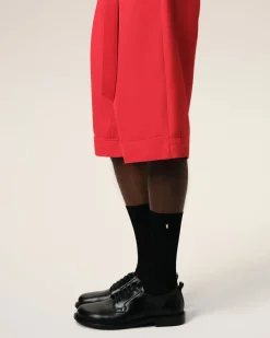 Chaussettes Noires Plaque Ami de Coeur En Coton