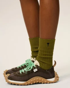 Chaussettes Vertes Ami De Coeur En Coton