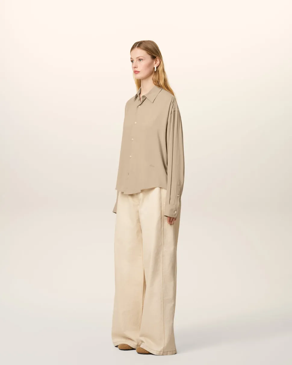 Chemise Beige Boxy Ami