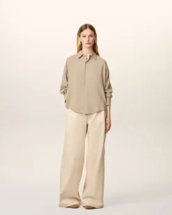 Chemise Beige Boxy Ami