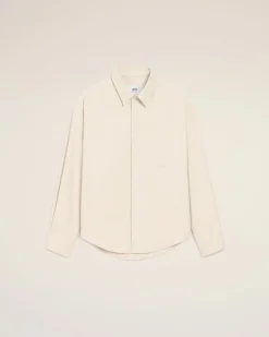 Chemise Beige Boxy Embossée Ami De Coeur En Coton