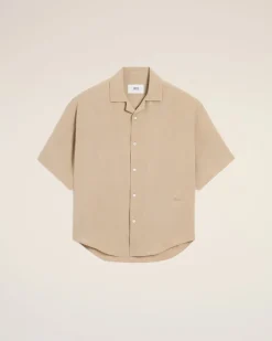 Chemise Beige Manches Courtes Ami Unie