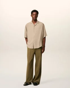 Chemise Beige Manches Courtes Ami Unie