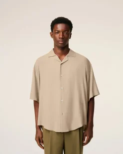 Chemise Beige Manches Courtes Ami Unie