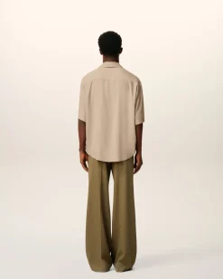 Chemise Beige Manches Courtes Ami Unie