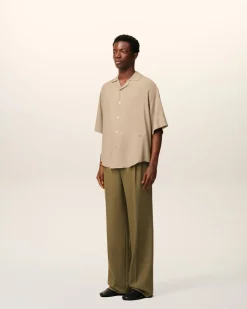 Chemise Beige Manches Courtes Ami Unie