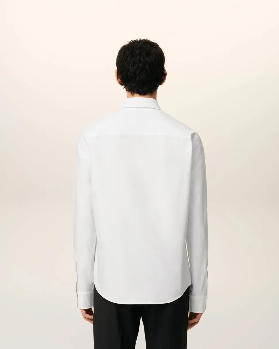 Chemise Blanche Col Boutonné Ami De Coeur En Coton