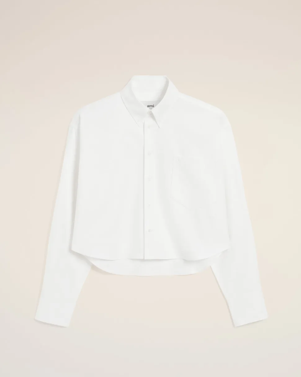 Chemise Blanche Croppée Oversize Ami De Coeur En Coton
