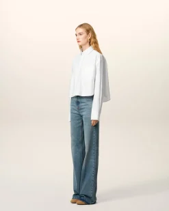 Chemise Blanche Croppée Oversize Ami De Coeur En Coton