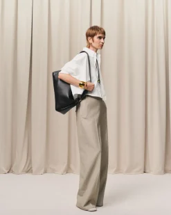 Chemise Blanche Cropped Oversize En Coton