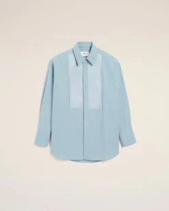 Chemise Bleue Oversize En Coton