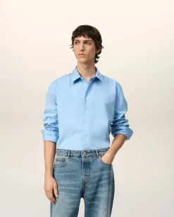 Chemise Classique Bleue Ami de Coeur En Coton