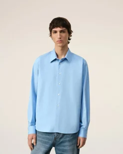 Chemise Classique Bleue Ami de Coeur En Coton