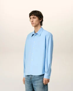 Chemise Classique Bleue Ami de Coeur En Coton