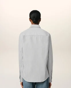 Chemise Noire Col Boutonné Ami De Coeur En Coton